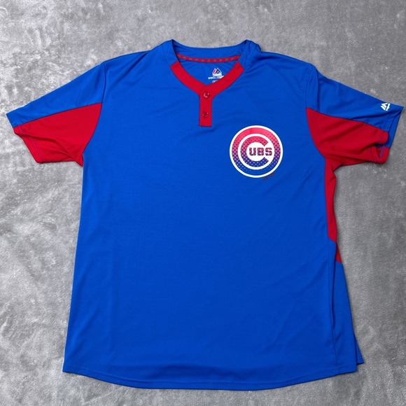 Majestic Other - Majestic Athletic Chicago Cubs MLB Jersey 2XL Blue Cool Base BP Pullover